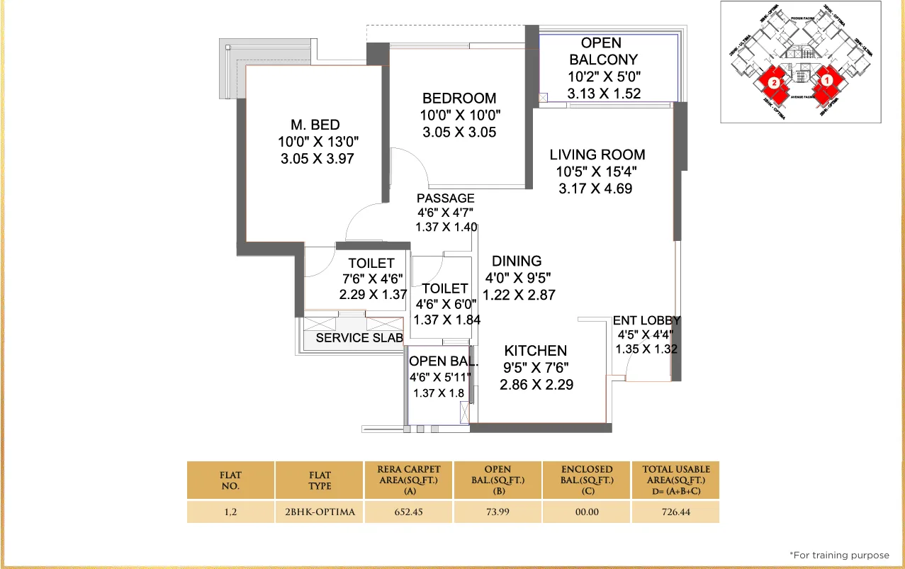 Park Titan 2BHK 726