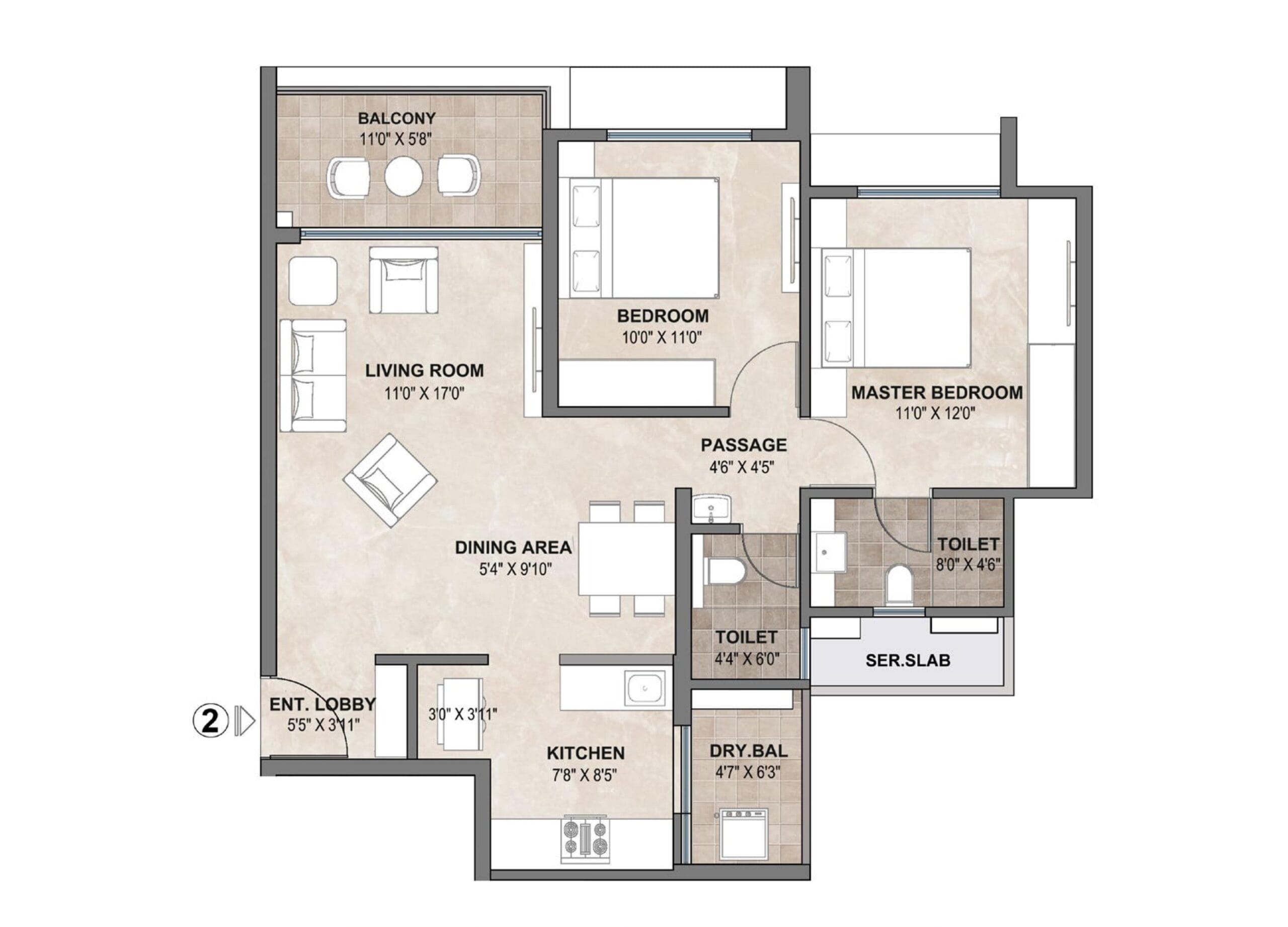 TREASURE TROVES- 2 BHK