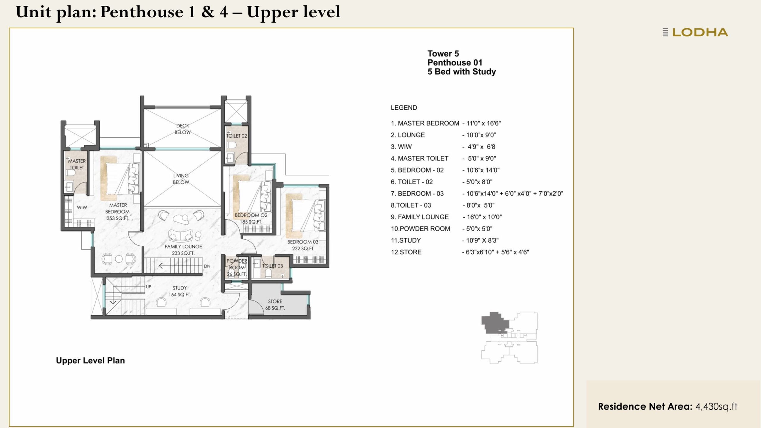 Lodha Massimo Penthouse 4430sq.ft UL