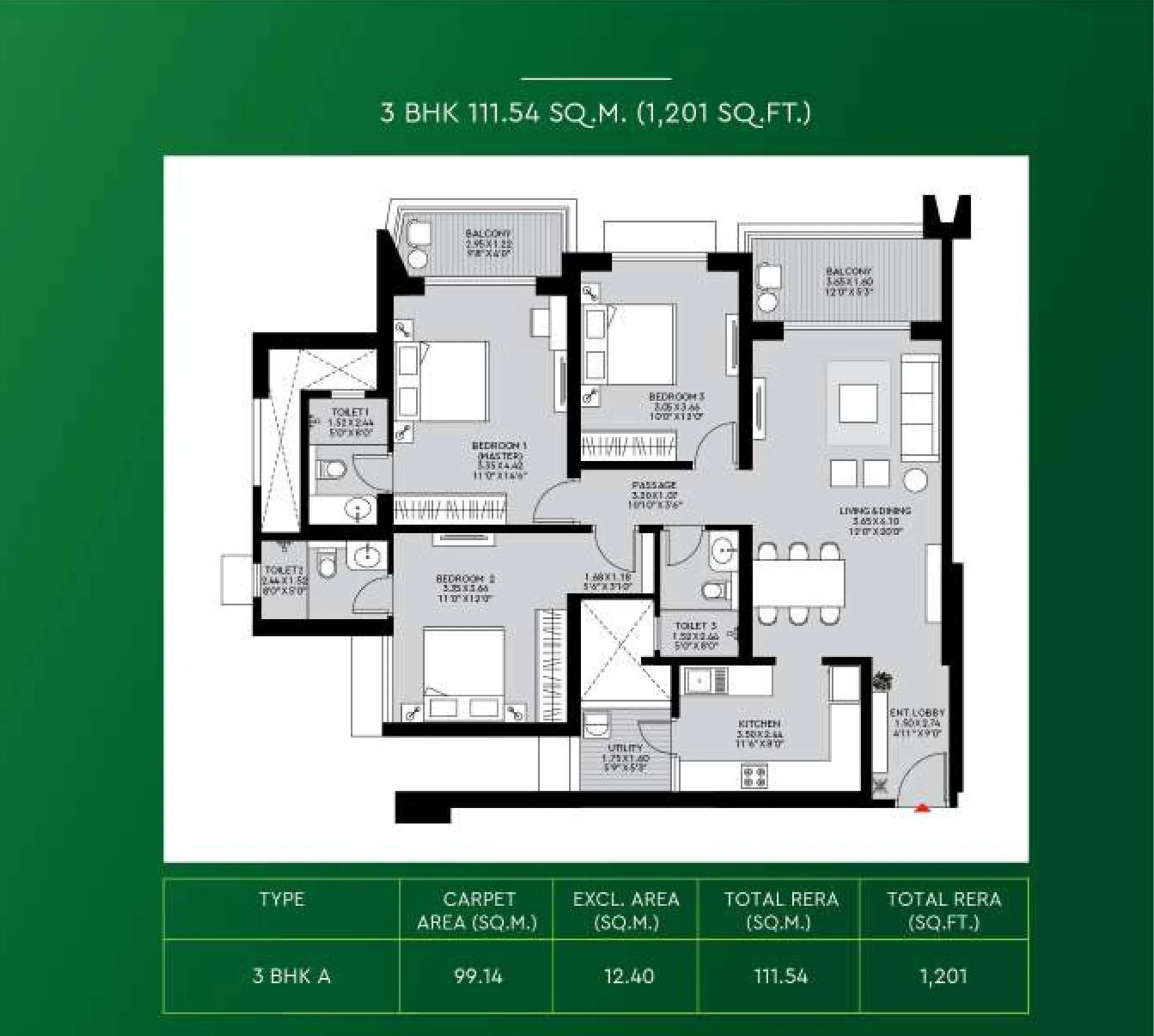 Green Front 3 BHK
