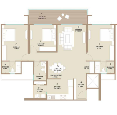Canvas Life Republic 3 bhk portrait