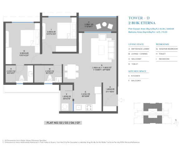 34th Avenue Duet 2 BHK Enterna