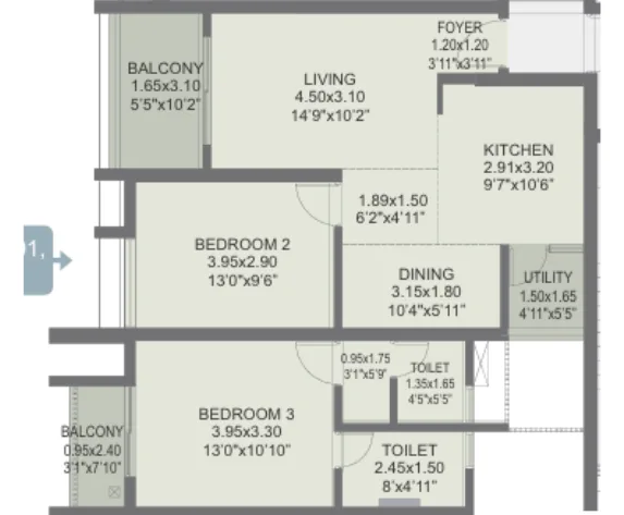 Rohan Nidita 2 BHK